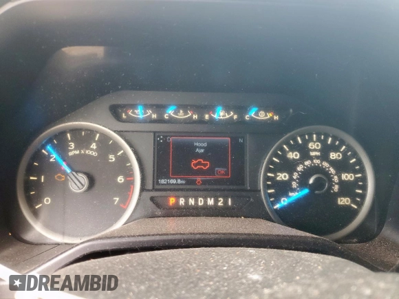 2017 Ford F-150 XL with VIN 1FTEW1EF4HKC17557, listed as a Copart auction lot 57494955 with 182,169 mi miles and Salvage title. Bid and sale history available at DreamBid. Image 9.
