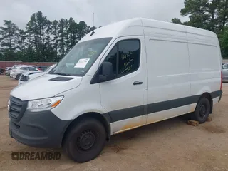 2025 Mercedes-Benz Sprinter Cargo with VIN W1Y4KBHY6ST202145, listed as a IAAI auction lot 42127760 with 9,361 mi miles and . Bid and sale history available at carsss.com. Image 16.