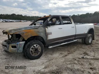2018 Ram 3500 Laramie z VIN 3C63RRJL7JG221065, wystawiony jako Copart lot #42651105 z przebiegiem Nie podano mil oraz Szkoda całkowita • Salvage title. Historia ofert i sprzedaży dostępna na DreamBid. Obrazek 1.
