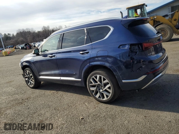 2021 Hyundai Santa Fe Calligraphy z VIN 5NMS5DAL9MH368001, wystawiony jako Copart lot #88983885 z przebiegiem 35 631 mil mil oraz Szkoda całkowita • Salvage title. Historia ofert i sprzedaży dostępna na DreamBid. Obrazek 2.