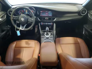 2022 Alfa Romeo Giulia Veloce with VIN ZARFAMBN7N7655042, listed as a Copart auction lot 53232075 with 20,975 mi miles and Salvage title. Bid and sale history available at DreamBid. Image 8.
