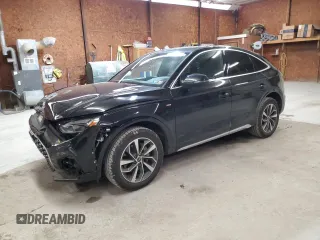 2022 Audi Q5 Sportback S line Premium Plus with VIN WA15ABFY4N2105772, listed as a Copart auction lot 54119335 with 38,217 mi miles and Salvage title. Bid and sale history available at DreamBid. Image 1.
