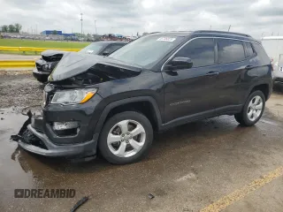 2019 Jeep Compass Latitude with VIN 3C4NJDBB5KT596835, listed as a Copart auction lot 58706825 with 169,320 mi miles and Salvage title. Bid and sale history available at DreamBid. Image 1.