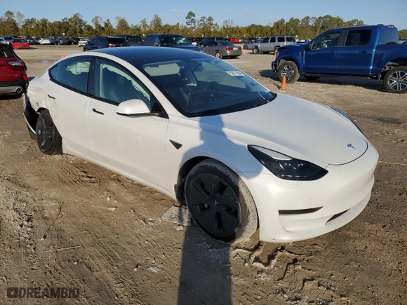 2023 Tesla Model 3 with VIN 5YJ3E1EA0PF600891, listed as a Copart auction lot 83871094 with 37,348 mi miles and Salvage Title. Bid and sale history available at carsss.com. Image 4.