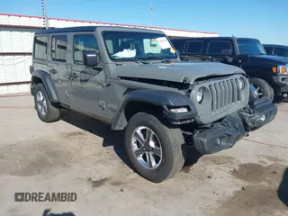 2018 Jeep Wrangler Unlimited Sport S z VIN 1C4HJXDGXJW280475, wystawiony jako IAAI lot #42084746 z przebiegiem 93 228 mil mil oraz . Historia ofert i sprzedaży dostępna na DreamBid. Obrazek 1.