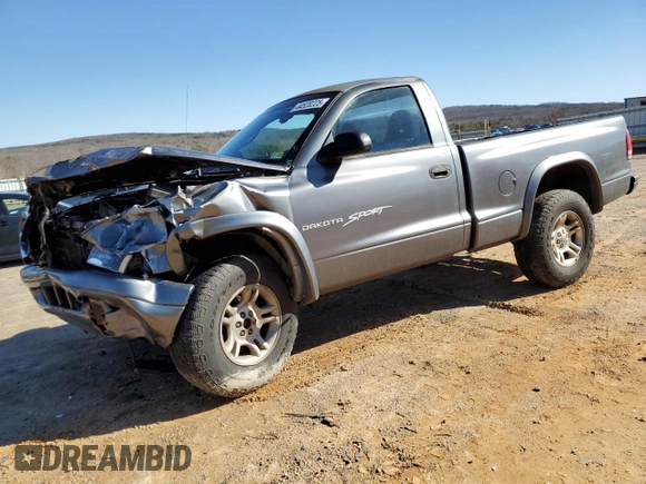 2001 Dodge Dakota with VIN 1B7GG26XX1S346850, listed as a Copart auction lot 44520225 with 183,893 mi miles and Salvage Title. Bid and sale history available at carsss.com. Image 1.
