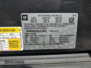 2016 Chevrolet Traverse LT with VIN 1GNKVGKD2GJ318832, listed as a Copart auction lot 59495365 with 125,299 mi miles and Salvage title. Bid and sale history available at DreamBid. Image 13.