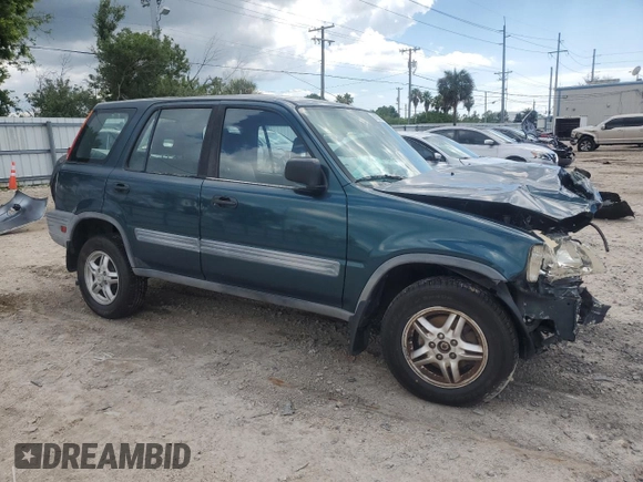 1997 Honda CR-V with VIN JHLRD1856VC037760, listed as a Copart auction lot 61293584 with 185,380 mi miles and Salvage Title. Bid and sale history available at carsss.com. Image 4.