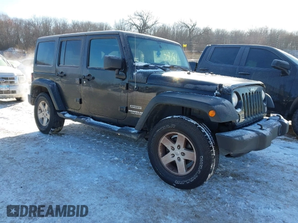2017 Jeep Wrangler Unlimited Sport with VIN 1C4BJWDG0HL629476, listed as a IAAI auction lot 41408256 with 109,447 mi miles. Bid and sale history available at carsss.com. Image 1.