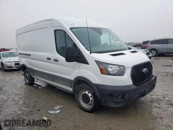 2023 Ford Transit Cargo with VIN 1FTBR1C89PKB17919, listed as a Copart auction lot 44934725 with Not Provided miles and Non Repairable. Bid and sale history available at carsss.com. Image 4.