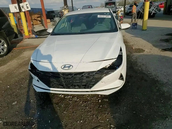 2022 Hyundai Elantra Hybrid Blue with VIN KMHLM4AJXNU027590, listed as a Copart auction lot 43727385 with NaN miles and Non Repairable. Bid and sale history available at carsss.com. Image 14.