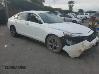 2024 Honda Accord EX-L с VIN 1HGCY2F6XRA035280, выставлен на аукционе Copart как лот 47225595 с пробегом 12 568 миль миль и Списание • Salvage title. История ставок и продаж доступна на DreamBid. Изображение 4.