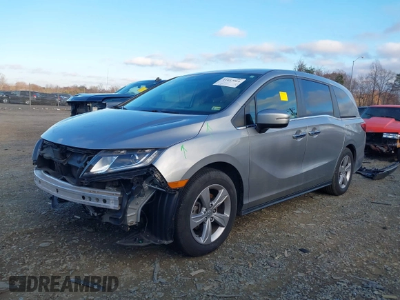 2019 Honda Odyssey EX with VIN 5FNRL6H56KB128197, listed as a IAAI auction lot 41057084 with 52,329 mi miles and . Bid and sale history available at DreamBid. Image 18.