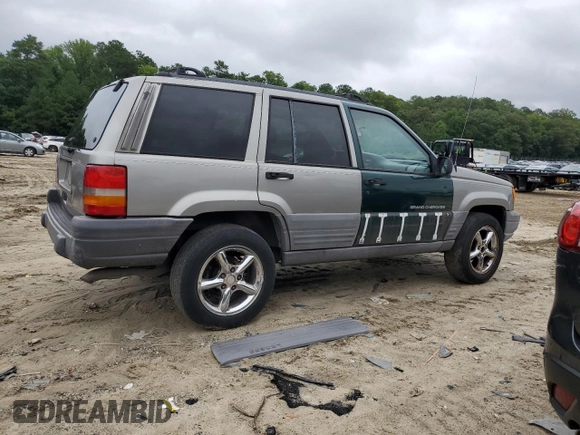 1998 Jeep Grand Cherokee Laredo with VIN 1J4FX58S7WC350624, listed as a Copart auction lot 63063624 with 0 mi miles and Salvage Title. Bid and sale history available at carsss.com. Image 3.