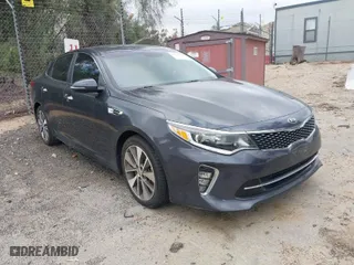 2018 Kia Optima S with VIN 5XXGT4L38JG253831, listed as a IAAI auction lot 41535267 with 100,424 mi miles. Bid and sale history available at carsss.com. Image 1.