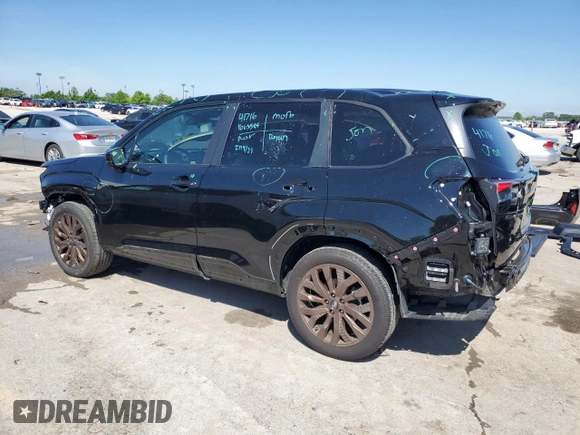 2025 Subaru Forester Special Sports with VIN JF2SLDHC1SH402377, listed as a Copart auction lot 55293885 with 10,080 mi miles and Salvage title. Bid and sale history available at DreamBid. Image 2.
