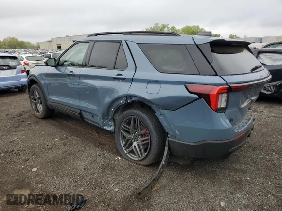 2025 Ford Explorer ST-Line with VIN 1FMUK8KH8SGB48786, listed as a Copart auction lot 55335115 with 1,088 mi miles and Salvage title. Bid and sale history available at DreamBid. Image 2.