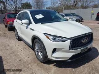 2020 Infiniti QX50 ESSENTIAL with VIN 3PCAJ5M34LF104029, listed as a IAAI auction lot 41858931 with 57,934 mi miles. Bid and sale history available at carsss.com. Image 1.