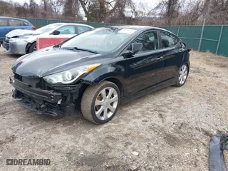2012 Hyundai Elantra GLS with VIN 5NPDH4AE3CH117106, listed as a IAAI auction lot 41741753 with 65,813 mi miles. Bid and sale history available at carsss.com. Image 2.