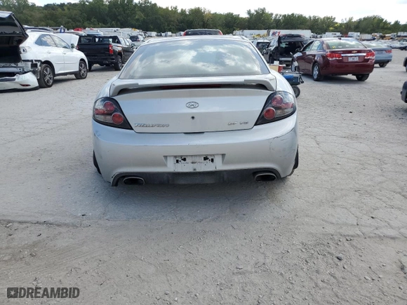 2008 Hyundai Tiburon GT with VIN KMHHN66F18U272205, listed as a Copart auction lot 71458634 with 114,960 mi miles and Salvage Title. Bid and sale history available at carsss.com. Image 6.