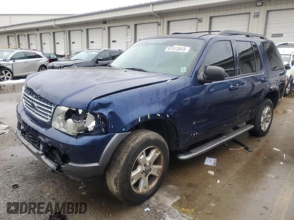 2005 Ford Explorer XLT with VIN 1FMZU63K25UA51376, listed as a Copart auction lot 87613645 with 250,878 mi miles and Salvage title. Bid and sale history available at DreamBid. Image 1.