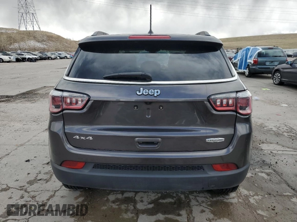2017 Jeep Compass Latitude with VIN 3C4NJDBB4HT646245, listed as a Copart auction lot 49741915 with 106,710 mi miles and Salvage Title. Bid and sale history available at carsss.com. Image 6.
