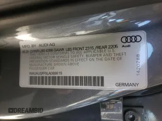 2020 Audi A3 Premium with VIN WAUAUGFF9LA088619, listed as a Copart auction lot 33744022 with 10,984 mi miles and Salvage Title. Bid and sale history available at DreamBid. Image 10.