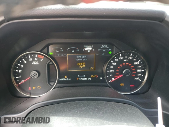 2019 Ford F-150 Raptor with VIN 1FTFW1RG0KFC08135, listed as a Copart auction lot 47550725 with 69,574 mi miles and Salvage Title. Bid and sale history available at carsss.com. Image 9.