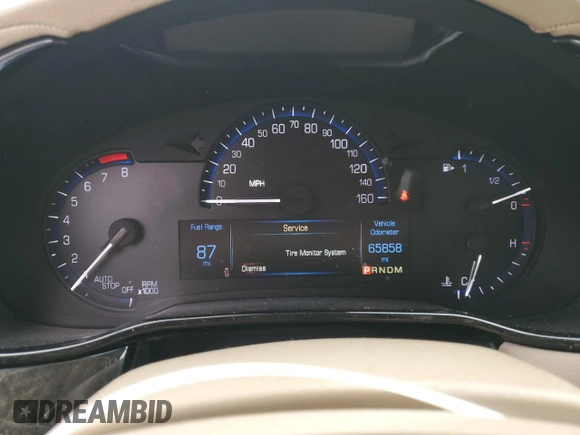 2016 Cadillac CTS Luxury Collection AWD with VIN 1G6AX5SX6G0121426, listed as a Copart auction lot 49540985 with 65,858 mi miles and Salvage Title. Bid and sale history available at DreamBid. Image 9.