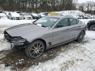 2023 Genesis G70 2.0T with VIN KMTG34TA4PU129221, listed as a Copart auction lot 44924335 with 32,744 mi miles and Clean Title. Bid and sale history available at carsss.com. Image 1.