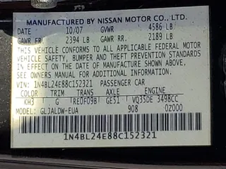 2008 Nissan Altima SE z VIN 1N4BL24E88C152321, wystawiony jako Copart lot #52091525 z przebiegiem 51 403 mil mil oraz Szkoda całkowita • Salvage title. Historia ofert i sprzedaży dostępna na DreamBid. Obrazek 14.