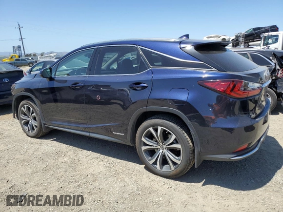 2020 Lexus RX 450h z VIN 2T2HGMDA5LC050679, wystawiony jako Copart lot #58311525 z przebiegiem 51 377 mil mil oraz Szkoda całkowita • Salvage title. Historia ofert i sprzedaży dostępna na DreamBid. Obrazek 2.