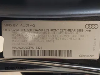 2015 Audi S7 with VIN WAUW2AFC0FN015327, listed as a IAAI auction lot 41964788 with 145,953 mi miles. Bid and sale history available at carsss.com. Image 9.