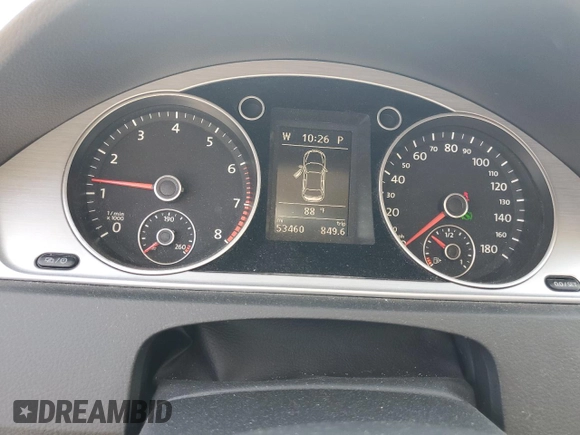 2013 Volkswagen CC R-Line with VIN WVWBP7AN1DE513242, listed as a Copart auction lot 58666524 with 53,460 mi miles and Salvage Title. Bid and sale history available at carsss.com. Image 9.