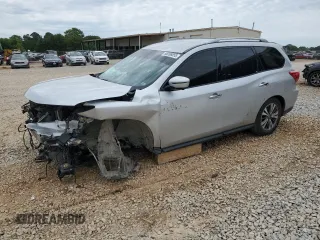 2017 Nissan Pathfinder S with VIN 5N1DR2MN4HC624446, listed as a Copart auction lot 58206555 with 201,097 mi miles and Salvage title. Bid and sale history available at DreamBid. Image 1.