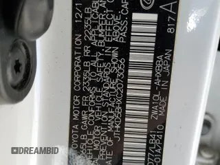 2012 Lexus CT 200h z VIN JTHKD5BHXC2073056, wystawiony jako Copart lot #48620684 z przebiegiem 106 505 mil mil oraz Szkoda całkowita • Salvage title. Historia ofert i sprzedaży dostępna na DreamBid. Obrazek 15.