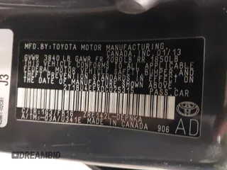 2013 Toyota Corolla L with VIN 2T1BU4EEXDC025315, listed as a IAAI auction lot 40978281 with 106,597 mi miles and . Bid and sale history available at carsss.com. Image 9.