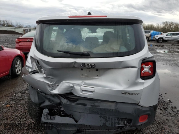 2021 Jeep Renegade Upland with VIN ZACNJDAB4MPN16689, listed as a Copart auction lot 46158195 with 12,566 mi miles and Salvage title. Bid and sale history available at DreamBid. Image 6.