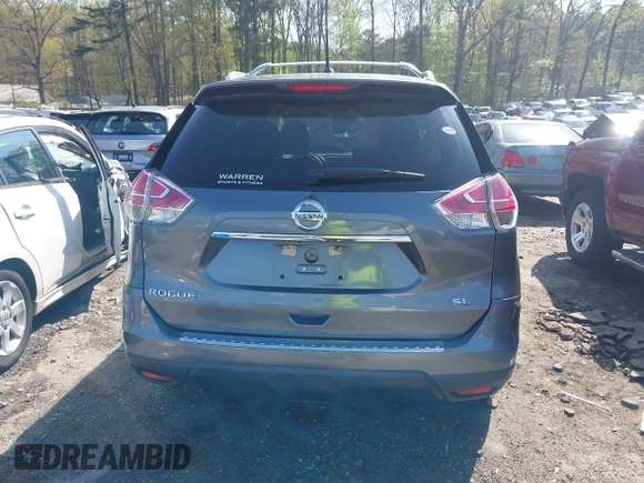 2015 Nissan Rogue SL with VIN 5N1AT2MT1FC766074, listed as a IAAI auction lot 41908829 with 52,537 mi miles. Bid and sale history available at carsss.com. Image 16.