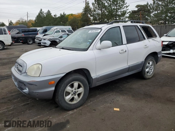 2005 Hyundai Santa Fe GLS with VIN KM8SC73E85U996207, listed as a Copart auction lot 76542804 with 200,032 mi miles and Non Repairable. Bid and sale history available at carsss.com. Image 1.