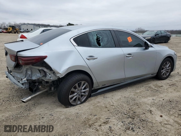 2021 Mazda 3 2.0 with VIN JM1BPAA78M1314033, listed as a Copart auction lot 87725525 with 58,876 mi miles and Salvage Title. Bid and sale history available at DreamBid. Image 3.