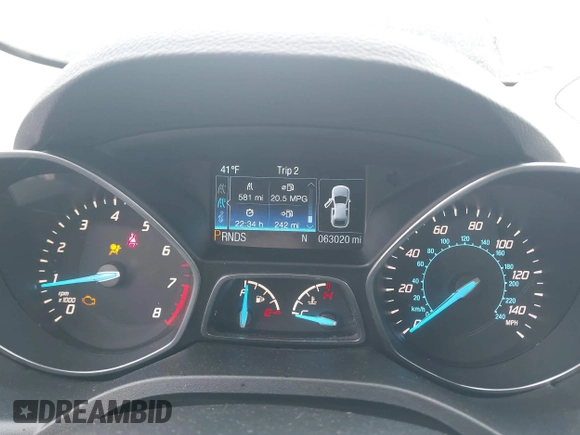 2013 Ford Escape SEL with VIN 1FMCU9H93DUC79592, listed as a IAAI auction lot 42039037 with 63,020 mi miles and . Bid and sale history available at DreamBid. Image 7.