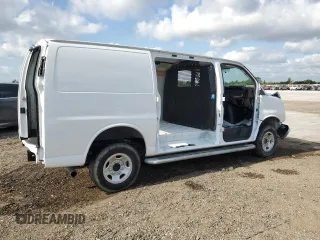 2024 Chevrolet Express Cargo with VIN 1GCWGAFP4R1183474, listed as a Copart auction lot 54072775 with Not provided miles and Clean title. Bid and sale history available at DreamBid. Image 3.