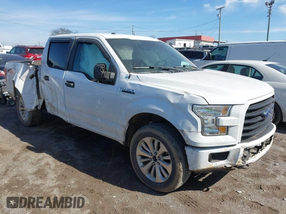 2017 Ford F-150 XL with VIN 1FTEW1EF6HKE43891, listed as a IAAI auction lot 41662152 with 75,950 mi miles. Bid and sale history available at carsss.com. Image 1.