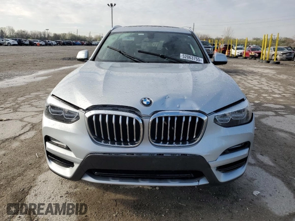 2018 BMW X3 xDrive30i with VIN 5UXTR9C59JLD59797, listed as a Copart auction lot 52063755 with Not Provided miles and Salvage Title. Bid and sale history available at DreamBid. Image 5.