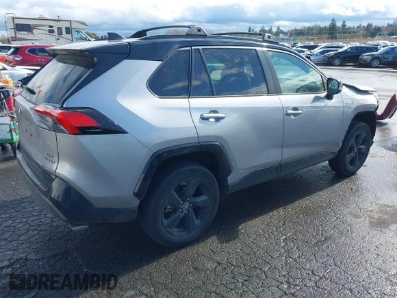 2021 Toyota RAV4 Hybrid XSE with VIN 4T3E6RFV1MU057532, listed as a IAAI auction lot 41713474 with 22,164 mi miles. Bid and sale history available at carsss.com. Image 4.