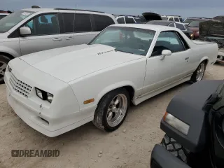 1984 Chevrolet El Camino z VIN 1GCCW80H7ER173291, wystawiony jako Copart lot #76606244 z przebiegiem Nie podano mil oraz Szkoda całkowita • Salvage title. Historia ofert i sprzedaży dostępna na DreamBid. Obrazek 1.