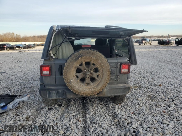 2021 Jeep Wrangler Sport S with VIN 1C4HJXAG4MW719355, listed as a Copart auction lot 80171574 with 62,948 mi miles and Non Repairable. Bid and sale history available at DreamBid. Image 6.