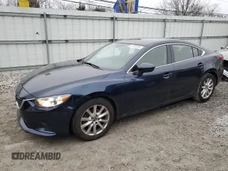 2015 Mazda 6 i Sport with VIN JM1GJ1U57F1203350, listed as a Copart auction lot 43752845 with 134,878 mi miles and Salvage Title. Bid and sale history available at carsss.com. Image 1.