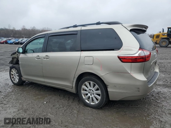 2017 Toyota Sienna LE with VIN 5TDJZ3DC8HS149992, listed as a Copart auction lot 51878725 with 90,299 mi miles and Salvage title. Bid and sale history available at DreamBid. Image 2.